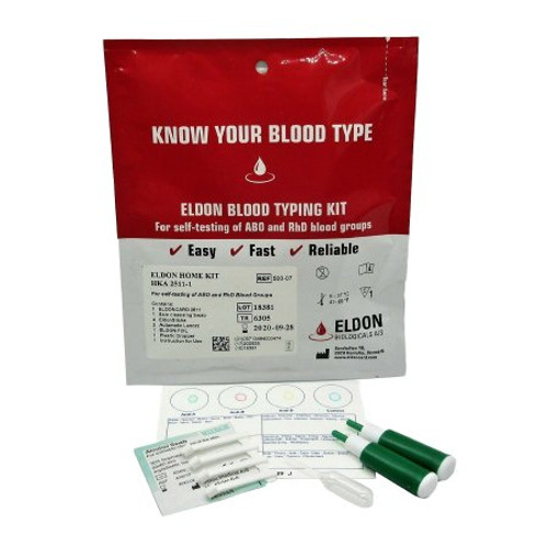 Test Kit EldonCard Blood Typing Test ABO-Rh Blood Typing Whole Blood Sample Single Procedure ELD-BT