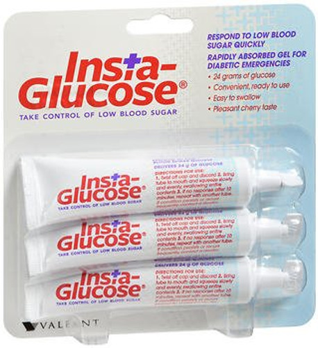 Glucose Supplement Insta-Glucose 3 per Pack Gel Cherry Flavor 00187074633