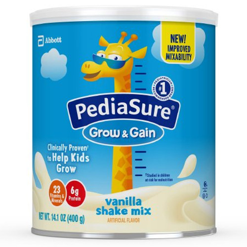 Pediatric Oral Supplement PediaSure Grow Gain Shake Mix Vanilla Flavor 14.1 oz. Can Powder 66959