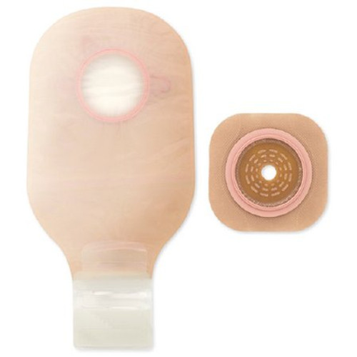 Ostomy Pouch Kit New Image Two-Piece System up to 1-3/4 Inch Stoma Drainable Flat Trim to Fit 19603