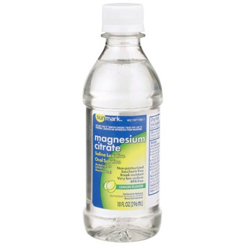 Laxative sunmark Lemon Flavor Liquid 10 oz. Magnesium Citrate 70677005101