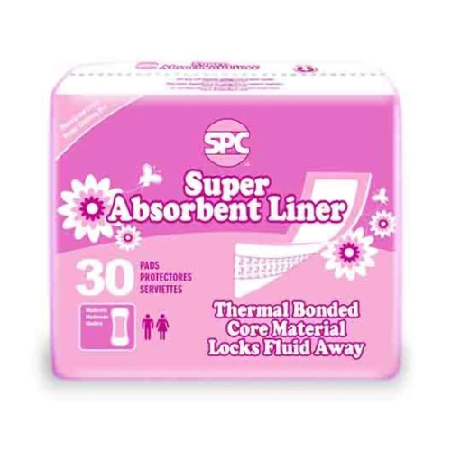 Incontinence Liner SPC Moderate Absorbency Thermal Bonded Core One Size Fits Most Adult Unisex Disposable SPC82190