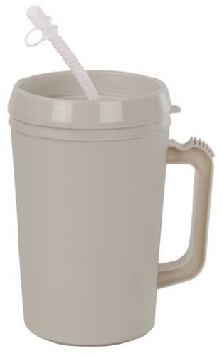 Drinking Mug 34 oz. Gray Plastic Reusable GP55408
