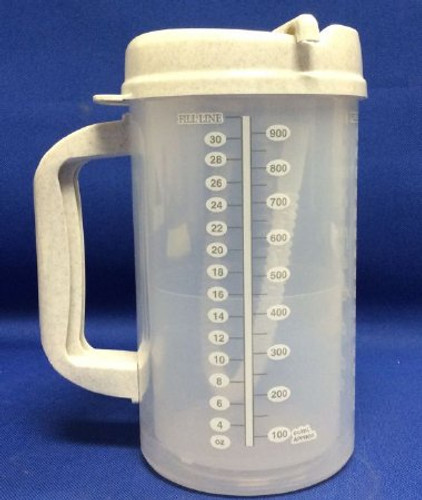 Graduated Drinking Mug 32 oz. Translucent Plastic Reusable GP55009