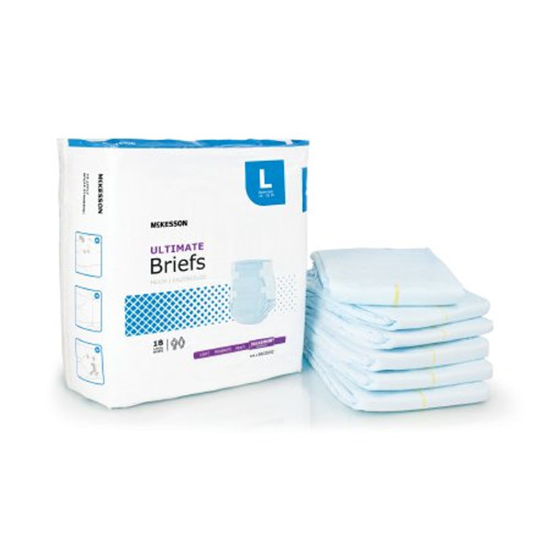 Unisex Adult Incontinence Brief McKesson Large Disposable Heavy Absorbency BR33892