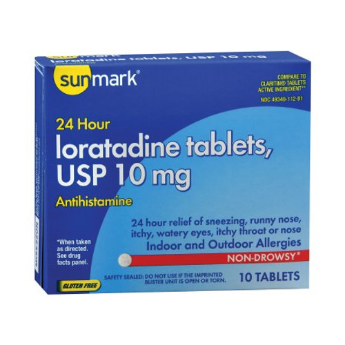 Allergy Relief sunmark 10 mg Strength Tablet 10 per Box 49348081801