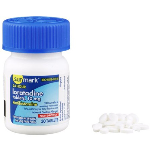 Allergy Relief sunmark 10 mg Strength Tablet 30 per Bottle 49348081845