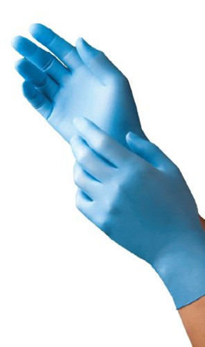 Exam Glove Small NonSterile Nitrile Extended Cuff Length Fully Textured Blue Not Chemo Approved 7130-10