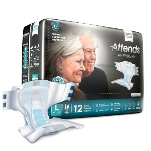 Unisex Adult Incontinence Brief Attends Premier Large Disposable Heavy Absorbency ALI-BR30