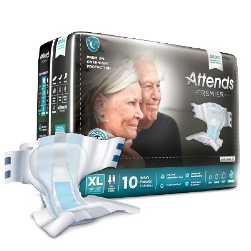 Unisex Adult Incontinence Brief Attends Premier X-Large Disposable Heavy Absorbency ALI-BR40