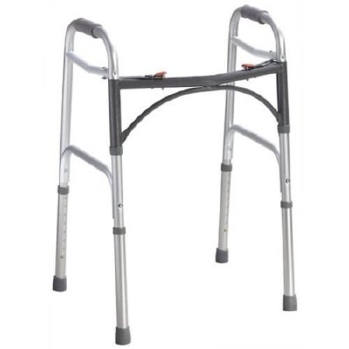 Folding Walker Adjustable Height McKesson Aluminum Frame 350 lbs. Weight Capacity 32 to 39 Inch Height 146-10200-1