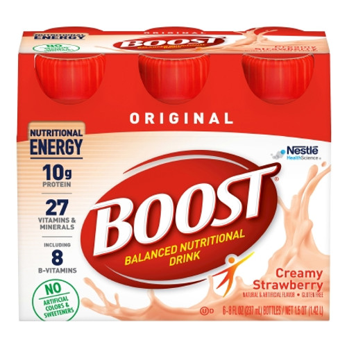 Oral Supplement Boost Original Creamy Strawberry Flavor Ready to Use 8 oz. Bottle 12324318