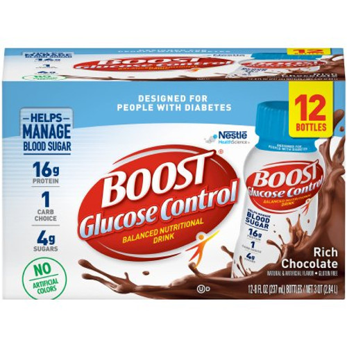 Oral Supplement Boost Glucose Control Chocolate Sensation Flavor Ready to Use 8 oz. Bottle 12335955