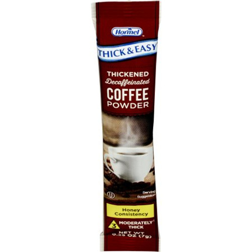 Thickened Decaffeinated Beverage Thick Easy 7 Gram Individual Packet Coffee Flavor Ready to Mix Honey Consistency 81327