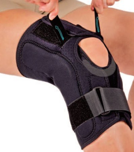 Knee Brace GK Origin Small D-Ring / Hook and Loop Strap Closure 21 to 22 Inch Thigh Circumference Left or Right Knee 5640-S