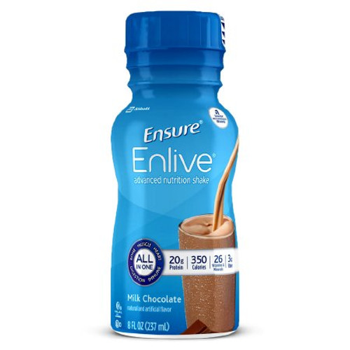Oral Supplement Ensure Enlive Advanced Nutrition Shake Chocolate Flavor Ready to Use 8 oz. Bottle 64296
