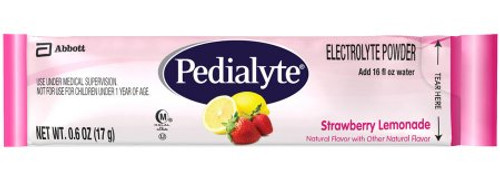 Pediatric Oral Electrolyte Solution Pedialyte Powder Packs Strawberry Lemonaid Flavor 0.6 oz. Individual Packet Powder 64172