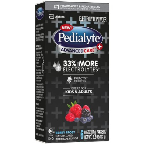 Pediatric Oral Electrolyte Solution Pedialyte AdvancedCare Plus Berry Frost Flavor 0.6 oz. Individual Packet Powder 66969