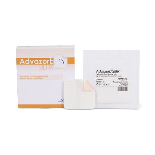 Silicone Foam Dressing Advazorb Silfix 4 X 4 Inch Square Non-Adhesive without Border Sterile CR4178