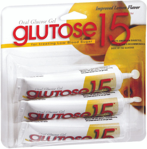 Glucose Supplement Glutose 15 3 per Pack Gel Lemon Flavor J2208