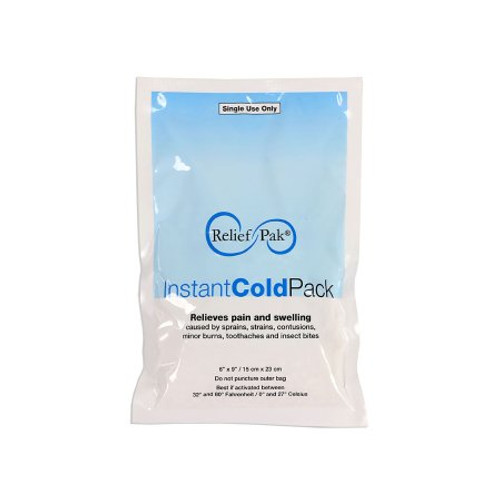 Instant Cold Pack Relief Pak General Purpose Standard 6 X 9 Inch Plastic / Ammonium Nitrate / Water Disposable 11-1020