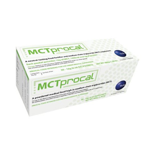 MCT Oral Supplement MCTprocal Unflavored 16 Gram Individual Packet Powder 50236