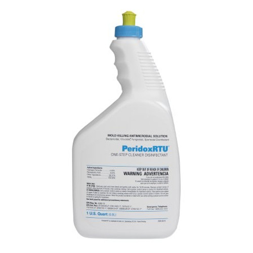 PeridoxRTU Sporicidal Surface Disinfectant Cleaner Peroxide Based Manual Pour Liquid 32 oz. Bottle Vinegar Scent Sterile CR85335IR