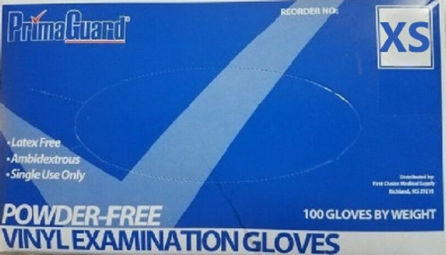 Exam Glove PrimaGuard X-Small NonSterile Vinyl Standard Cuff Length Clear Not Chemo Approved 13015