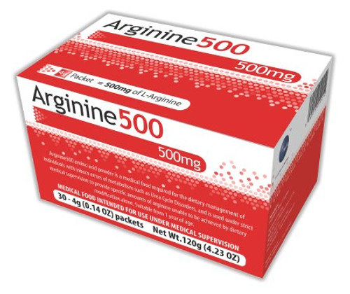 Arginine Supplement Arginine 500 Unflavored 4 Gram Individual Packet Powder 54692
