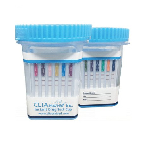 Drugs of Abuse Test CLIAwaived 12-Drug Panel with Adulterants AMP BAR BUP BZO COC mAMP/MET MDMA MTD THC OPI 300 OXY PCP CR OX SG Urine Sample 25 Tests CLIA-IDTC-12-BUPA Box/25