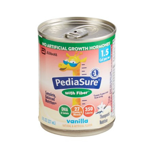 Pediatric Oral Supplement / Tube Feeding Formula PediaSure 1.5 Cal with Fiber Vanilla Flavor 8 oz. Can Ready to Use 67374