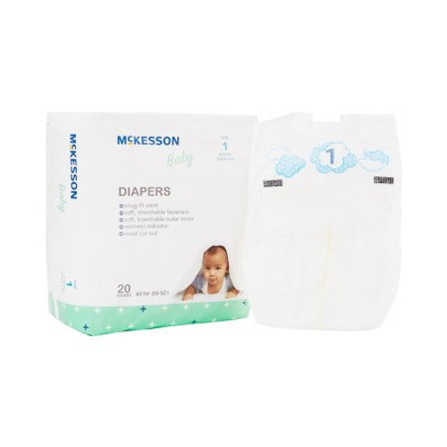 Unisex Baby Diaper McKesson Size 1 Disposable Moderate Absorbency BD-SZ1