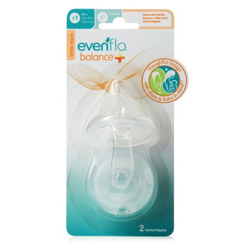 Nipple Evenflo Feeding Balance Wide Neck Slow Flow Tip Ages 0 Months and Up 2141111