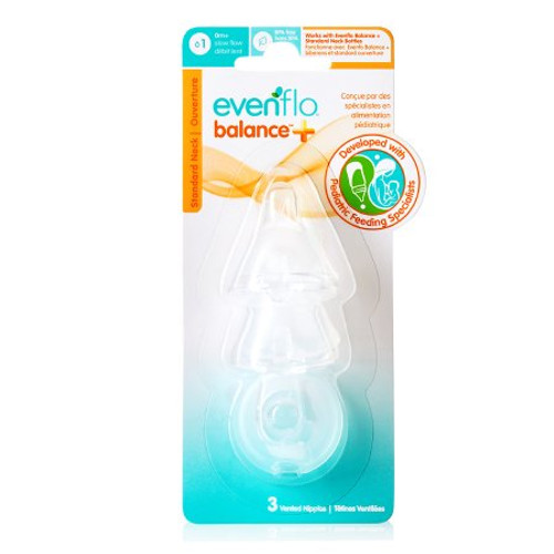 Nipple Evenflo Feeding Balance Standard Neck Slow Flow Tip Ages 0 Months and Up 2121111