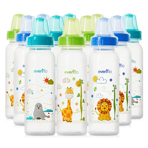 Baby Bottle Evenflo Classic Prints 8 oz. Polypropylene 1338611