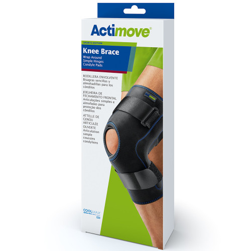 Knee Brace Actimove Sports Edition 2X-Large D-Ring / Hook and Loop Strap Closure 22 to 24 Inch Thigh Circumference Left or Right Knee 7311805 Each/1