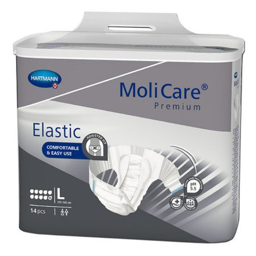 Unisex Adult Incontinence Brief MoliCare Premium Elastic 10D Large Disposable Heavy Absorbency 165673
