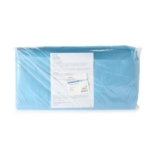 McKesson Sterilization Wrap Blue 24 X 24 Inch Single Layer Cellulose Steam / EO Gas 18-488