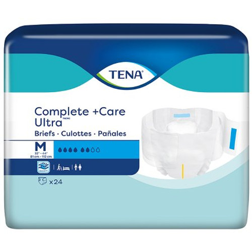 Unisex Adult Incontinence Brief TENA Complete Care Ultra Medium Disposable Moderate Absorbency 69962
