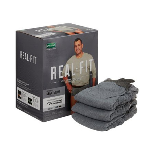 Male Adult Absorbent Underwear Depend Real Fit Pull On with Tear Away Seams Large / X-Large Disposable Heavy Absorbency 50983