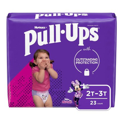 Female Toddler Training Pants Pull-Ups Learning Designs for Girls Size 2T to 3T Disposable Moderate Absorbency 51335