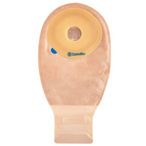 Filtered Ostomy Pouch Esteem One-Piece System 12 Inch Length 1 Inch Stoma Drainable Flat Pre-Cut 421859 Box/10