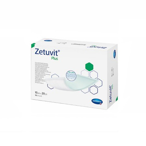 Superabsorbent Dressing Zetuvit Plus Nonwoven / Cellulose 6 X 8 Inch Sterile 413112 Box/10