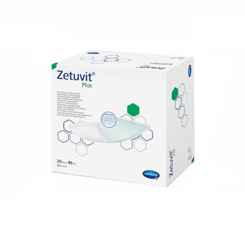 Superabsorbent Dressing Zetuvit Plus Nonwoven / Cellulose 8 X 16 Inch Sterile 413715