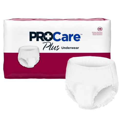 Adult Absorbent Underwear ProCare Plus Pull On with Tear Away Seams Medium Disposable Moderate Absorbency CRP-512