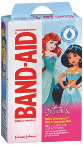 Adhesive Strip Band-Aid 1 X 3 Inch Plastic Rectangle Kid Design Disney Princess Sterile 10381371190536