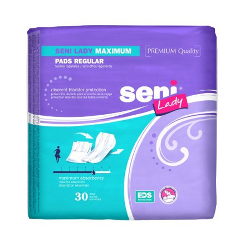 Bladder Control Pad Seni Lady Maximum 11 Inch Length Moderate Absorbency One Size Fits Most Adult Female Disposable S-5P30-PL1