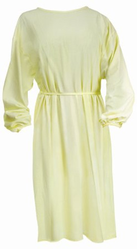 Protective Procedure Gown McKesson One Size Fits Most Yellow NonSterile Disposable GOWN01D65PC Case/12 Protective Procedure Gown McKesson One Size Fits Most Yellow NonSterile Disposable GOWN01D65PC Case/12