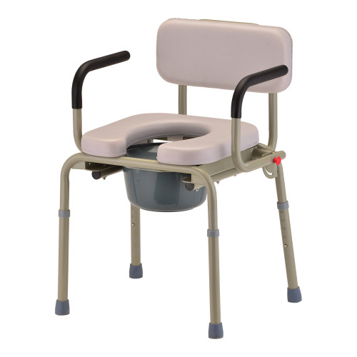 Commode / Shower Chair Padded Drop Arm 8901W Each/1