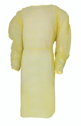 Protective Procedure Gown McKesson One Size Fits Most Yellow NonSterile Disposable GOWN01D50CP Case/12
